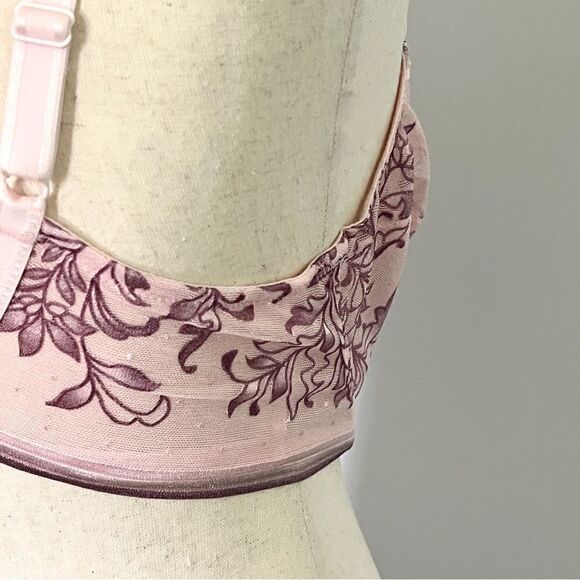 Wacoal Net Effect Underwire Bra 851340 Ballerina Pink 34DD Like New - Picture 4 of 6